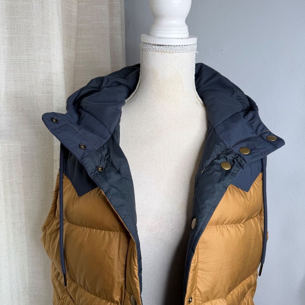 Patagonia Bivy Hooded Vest 600 Fill Down Colorblock Pitch Blue Women's Medium - Picture 6 of 11